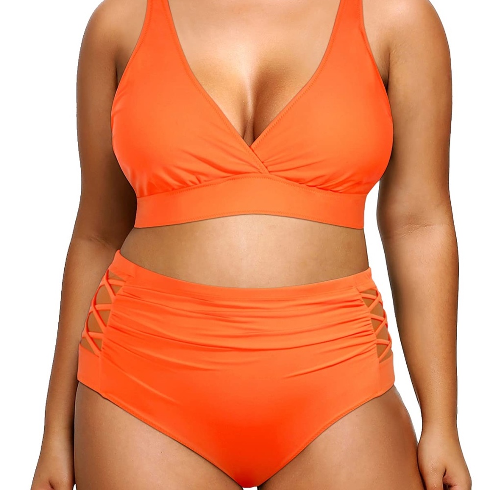 Plus Size Bikini High Waisted Swimsuits
